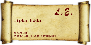 Lipka Edda névjegykártya
